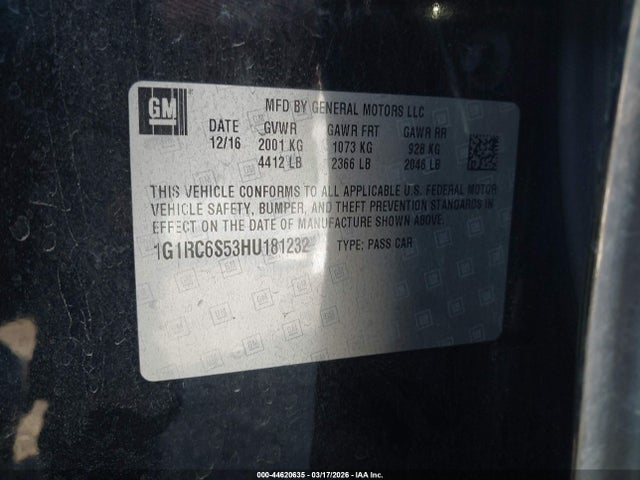 1G1RC6S53HU181232 Chevrolet VOLT LT