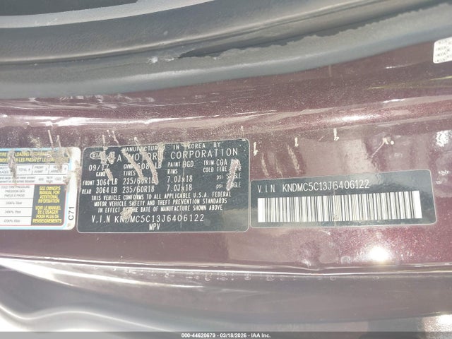 2018 KIA SEDONA KNDMC5C13J6406122 Photo 8