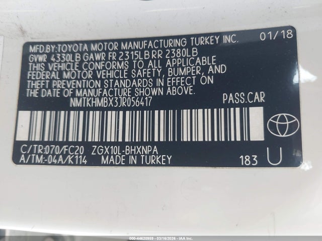 Toyota C-HR XLE 2018 NMTKHMBX3JR056417 Image 9