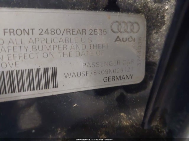 2009 AUDI A4 WAUSF78K09N025127 Photo 8