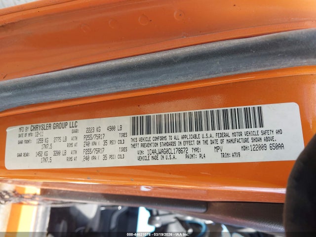 2012 JEEP WRANGLER 1C4AJWAG0CL178672 Photo 8