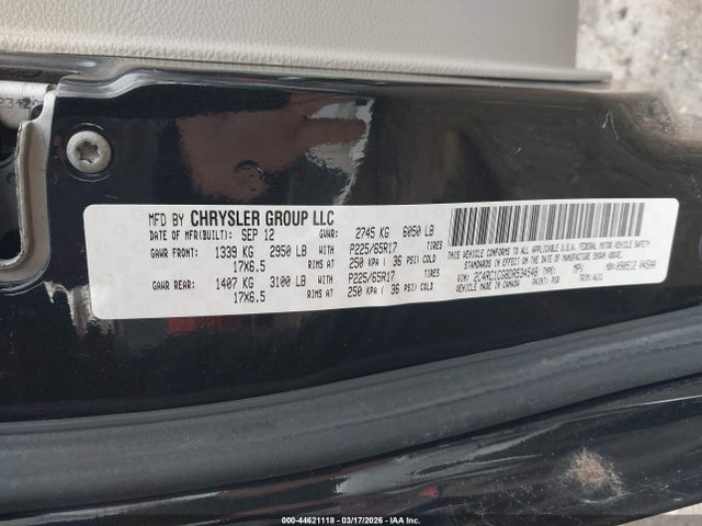 Aukcja sprzedaży 2013 Chrysler Town & Country Touring-l, vin: 2C4RC1CG8DR534548, numer aukcji: 44621118