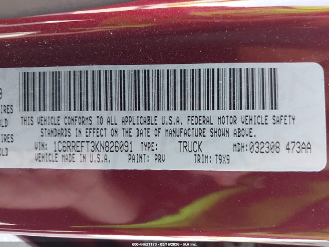 2019 RAM 1500 1C6RREFT3KN826091 Photo 8