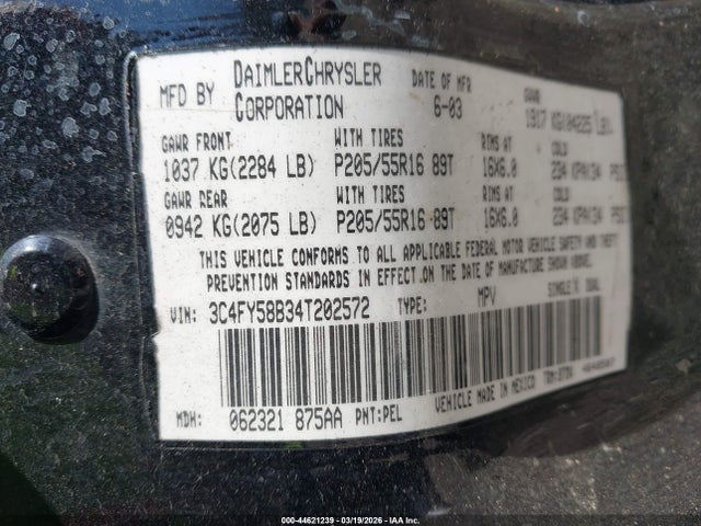 2004 CHRYSLER PT CRUISER 3C4FY58B34T202572 Photo 8