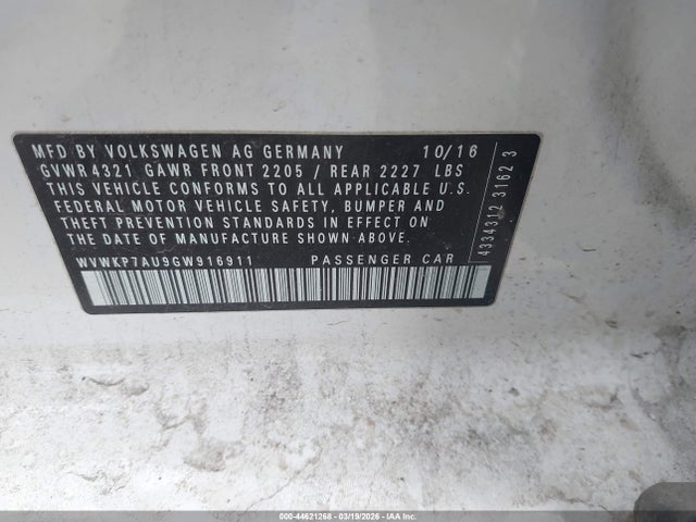 2016 VOLKSWAGEN E-GOLF WVWKP7AU9GW916911 Photo 8