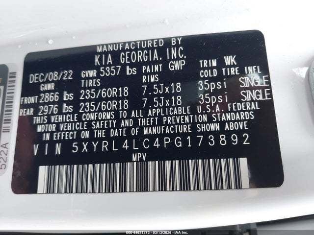 2023 KIA SORENTO 5XYRL4LC4PG173892 Photo 8