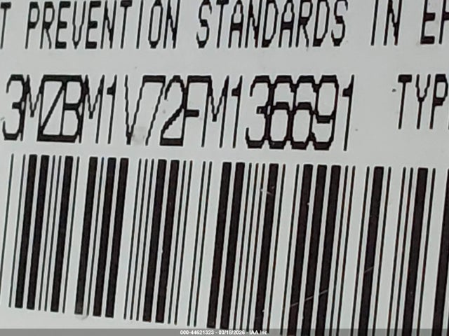 3MZBM1V72FM136691 Mazda Mazda3 I Touring