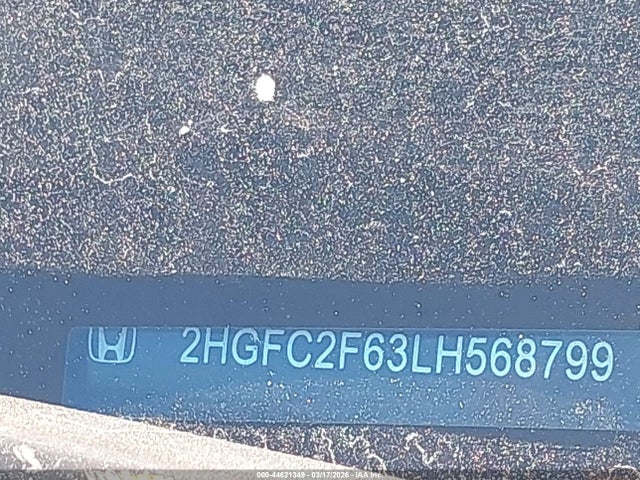 Продажа на аукционе авто 2020 Honda Civic Lx, vin: 2HGFC2F63LH568799, номер лота: 44621349