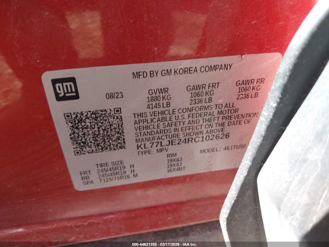 2024 CHEVROLET TRAX KL77LJE24RC102626 Photo 8