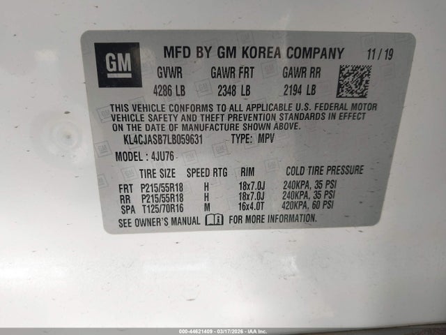 2020 BUICK ENCORE KL4CJASB7LB059631 Photo 8