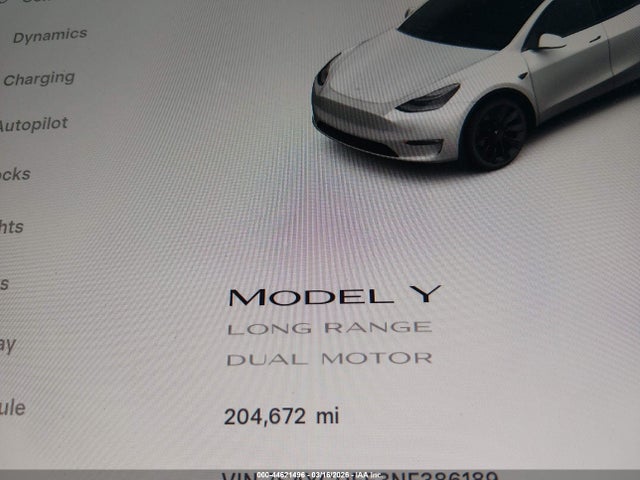 Продаж на аукціоні авто 2022 Tesla Model Y Long Range Dual Motor All-wheel Drive, vin: 7SAYGDEE3NF386189, номер лоту: 44621496