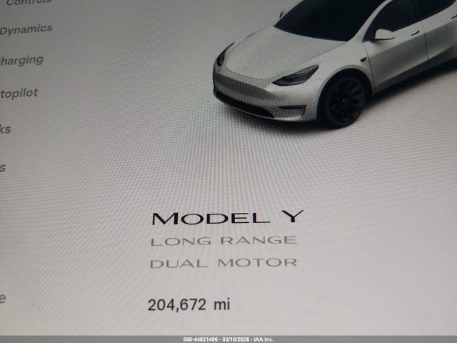 Auction sale of the 2022 Tesla Model Y Long Range Dual Motor All-wheel Drive, vin: 7SAYGDEE3NF386189, lot number: 44621496