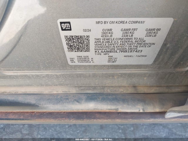 2024 Buick Encore Gx Preferred Fwd მანქანა იყიდება აუქციონზე, vin: KL4AMBSL7RB187423, აუქციონის ნომერი: 44621557