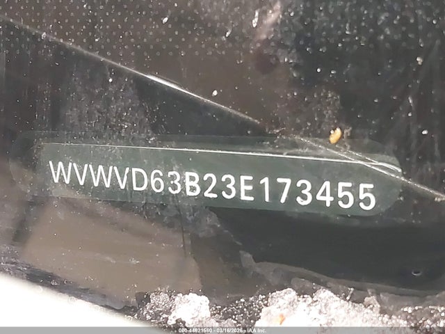 44621560 :رقم المزاد ، WVWVD63B23E173455 vin ، 2003 Volkswagen Passat Gls مزاد بيع