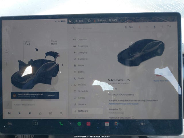 Продажа на аукционе авто 2025 Tesla Model 3 Long Range Rear-wheel Drive/standard Rear-wheel Drive, vin: 5YJ3E1EA2SF023855, номер лота: 44621563