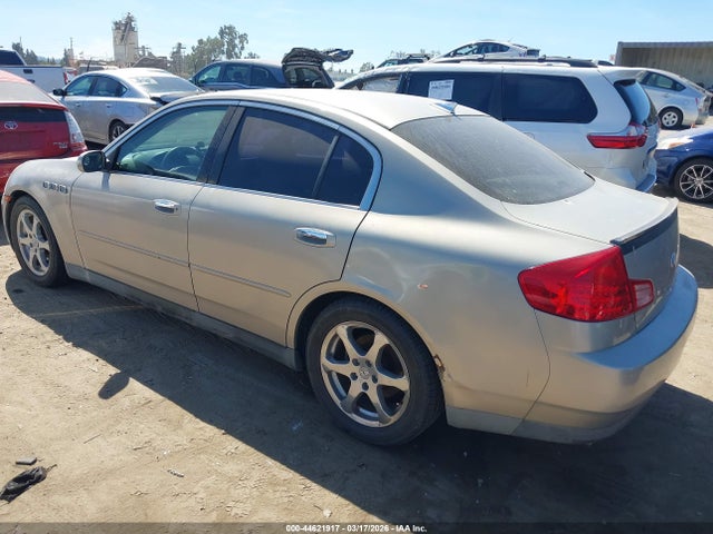 2003 Infiniti G35 Base W/6 Speed Manual მანქანა იყიდება აუქციონზე, vin: JNKCV51E33M018963, აუქციონის ნომერი: 44621917