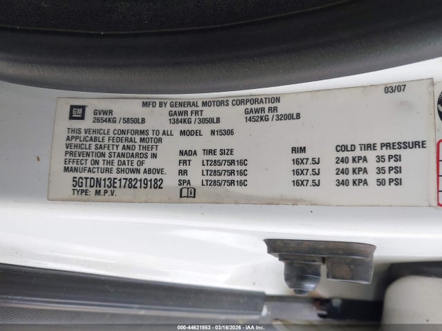 2007 HUMMER H3 SUV 5GTDN13E178219182 Photo 8