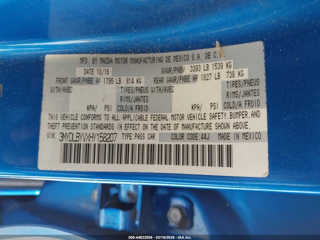 3MYDLBYVXHY158207 Toyota YARIS IA