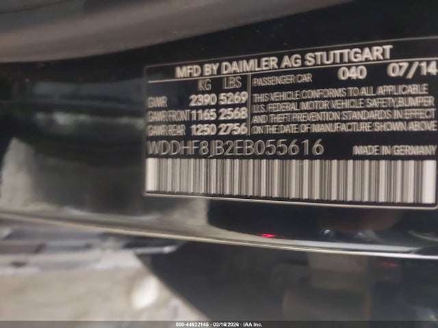 Продаж на аукціоні авто 2014 Mercedes-benz E 350 4matic, vin: WDDHF8JB2EB055616, номер лоту: 44622145