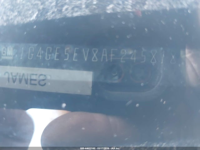 44622165 :رقم المزاد ، 1G4GE5EV8AF245818 vin ، 2010 Buick Lacrosse Cxs مزاد بيع