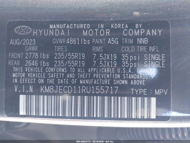 2024 HYUNDAI TUCSON HYBRID KM8JECD11RU155717 Photo 8