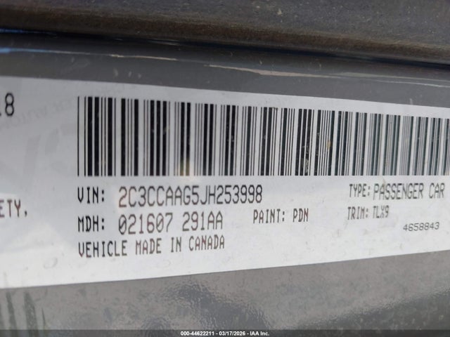 Aukcja sprzedaży 2018 Chrysler 300 Touring L, vin: 2C3CCAAG5JH253998, numer aukcji: 44622211
