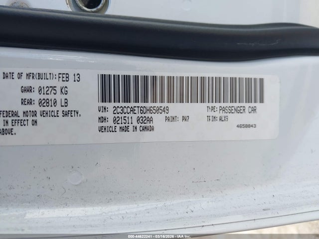 Auction sale of the 2013 Chrysler 300c, vin: 2C3CCAET6DH650549, lot number: 44622241
