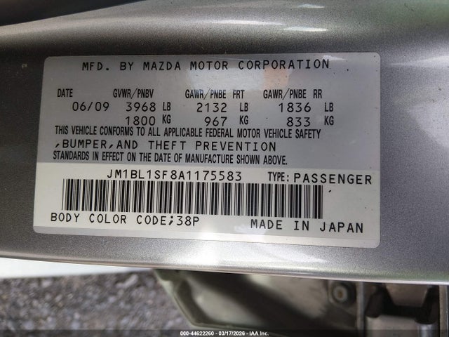 Продаж на аукціоні авто 2010 Mazda Mazda3 I Touring, vin: JM1BL1SF8A1175583, номер лоту: 44622260