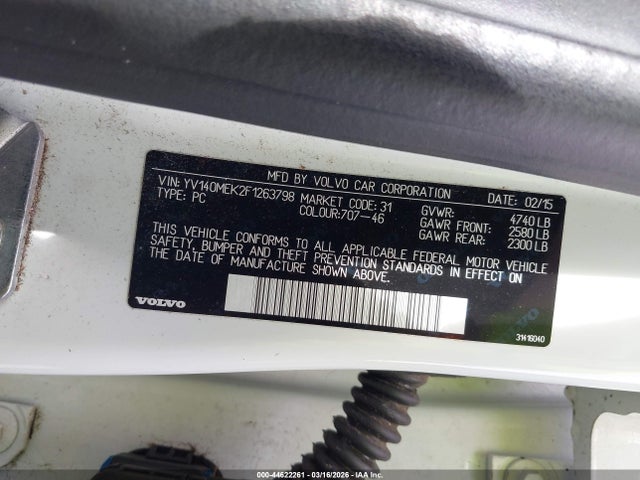 Volvo V60 T5 Premier 2015 YV140MEK2F1263798 Image 9