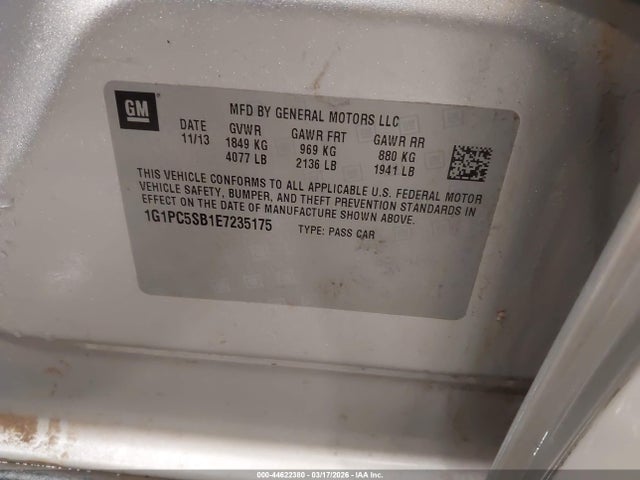 Chevrolet Cruze 1lt Auto 2014 1G1PC5SB1E7235175 Image 9