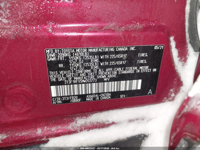 Toyota RAV4 LE 2021 2T3F1RFV5MW203773 Image 9