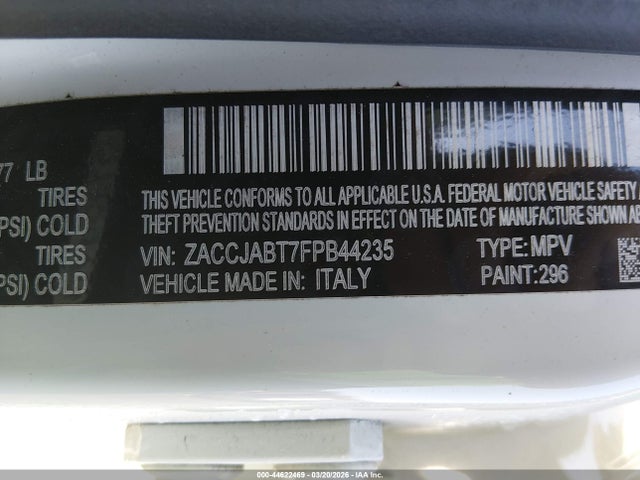 2015 JEEP RENEGADE ZACCJABT7FPB44235 Photo 8