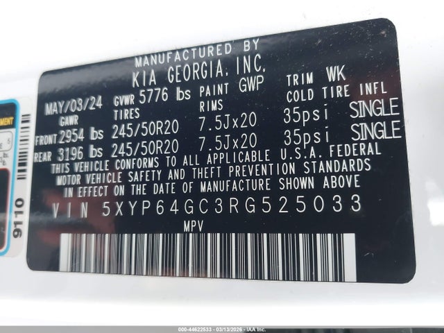 5XYP64GC3RG525033 KIA Telluride S