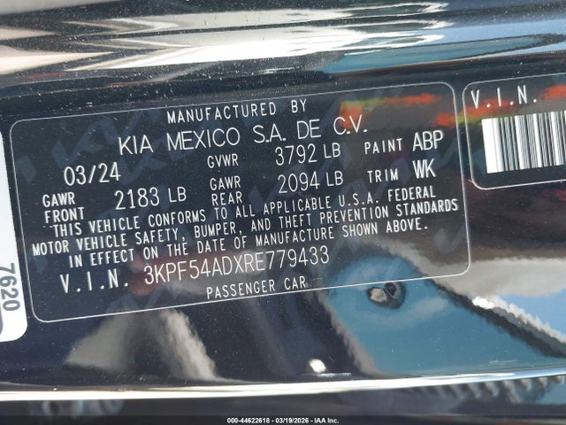 KIA Forte Gt-line 2024 3KPF54ADXRE779433 Image 9