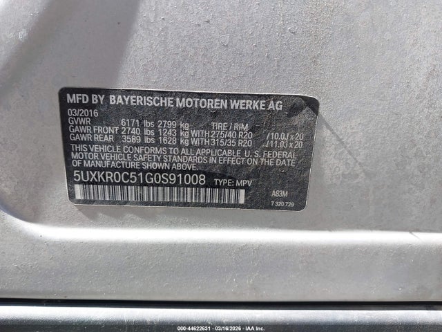 2016 BMW X5 5UXKR0C51G0S91008 Photo 8