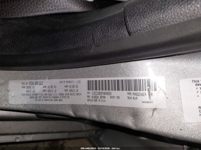 Aukcja sprzedaży 2015 Chrysler 200 S, vin: 1C3CCCBB3FN649523, numer aukcji: 44622634