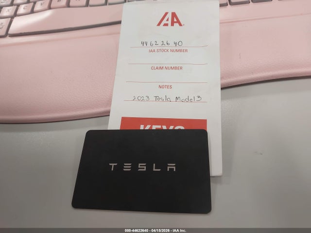 44622640 :رقم المزاد ، 5YJ3E1EA6PF458434 vin ، 2023 Tesla Model 3 Rear-wheel Drive مزاد بيع