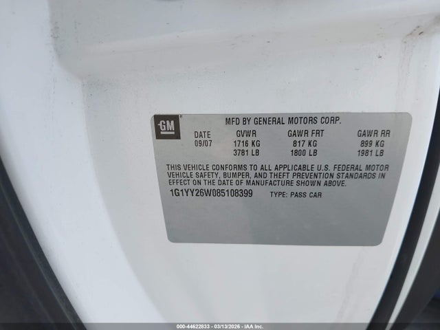 2008 CHEVROLET CORVETTE 1G1YY26W085108399 Photo 8