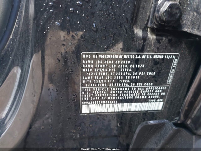 2022 VOLKSWAGEN TAOS 3VVAX7B23NM046869 Photo 8