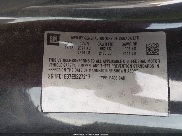 Chevrolet Camaro 2lt 2014 2G1FC1E37E9227217 Image 9