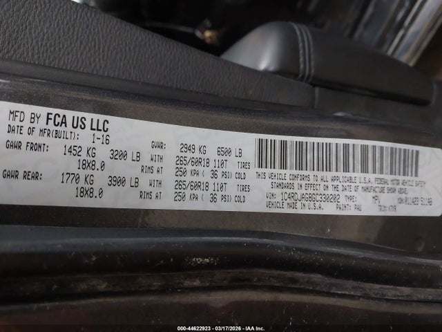 Dodge Durango Sxt 2016 1C4RDJAG8GC330202 Image 9