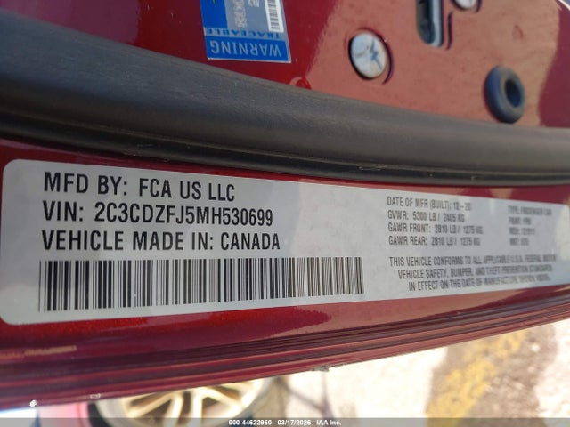 Dodge Challenger R/t Scat Pack 2021 2C3CDZFJ5MH530699 Image 9