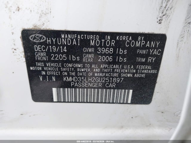 Hyundai ELANTRA GT 2016 KMHD35LH2GU251897 Image 9