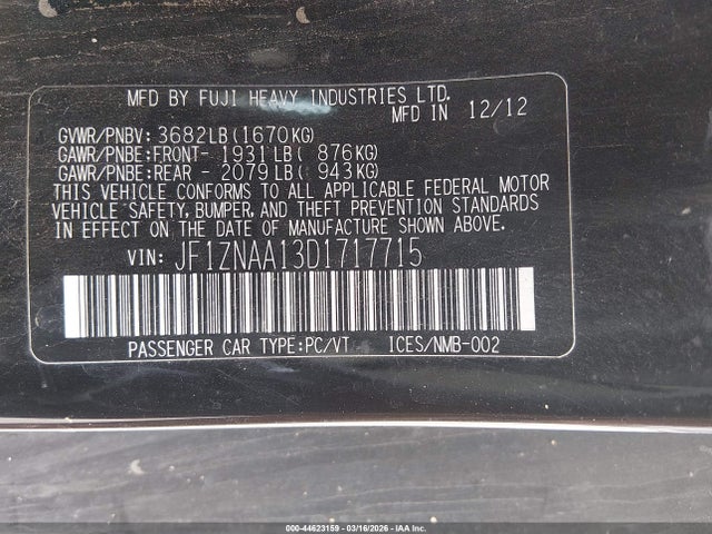 2013 SCION FR-S JF1ZNAA13D1717715 Photo 8