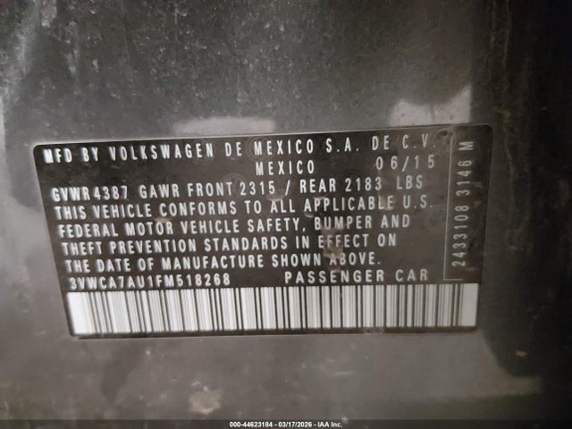2015 VOLKSWAGEN GOLF SPORTWAGEN 3VWCA7AU1FM518268 Photo 8