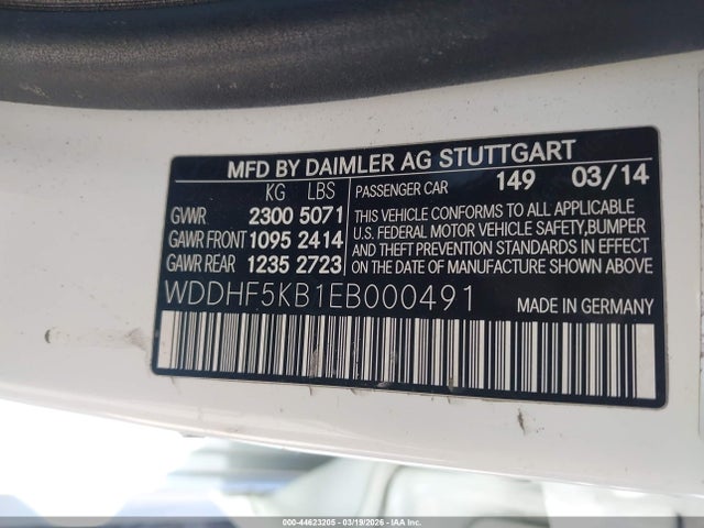 Продажа на аукционе авто 2014 Mercedes-benz E 350, vin: WDDHF5KB1EB000491, номер лота: 44623205