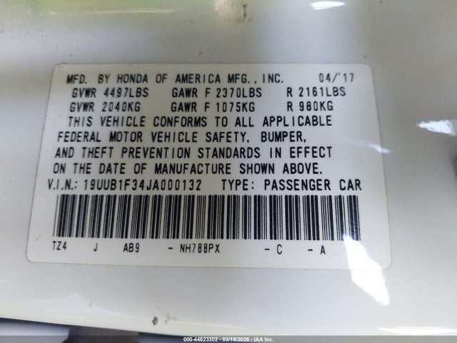 2018 ACURA TLX 19UUB1F34JA000132 Photo 8