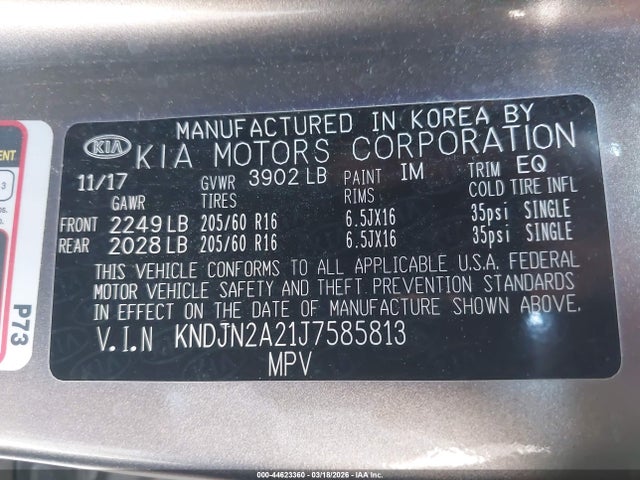 KIA Soul 2018 KNDJN2A21J7585813 Image 9