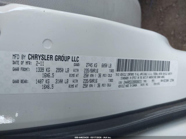 2011 CHRYSLER TOWN & COUNTRY 2A4RR5DG9BR688231 Photo 8