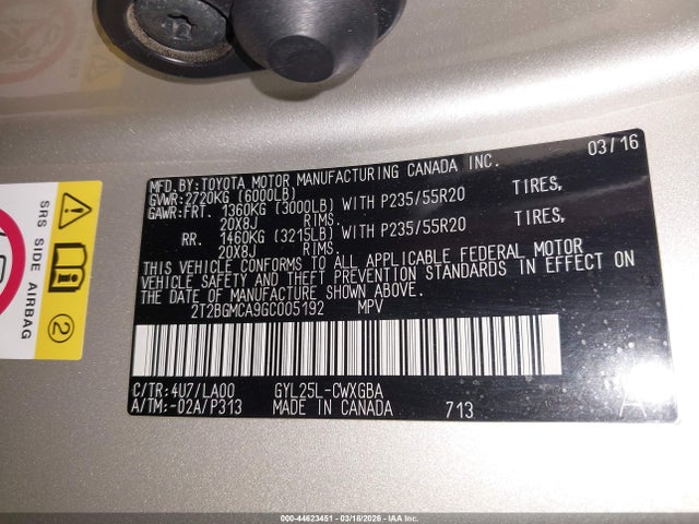 Lexus RX 450H 2016 2T2BGMCA9GC005192 Image 9